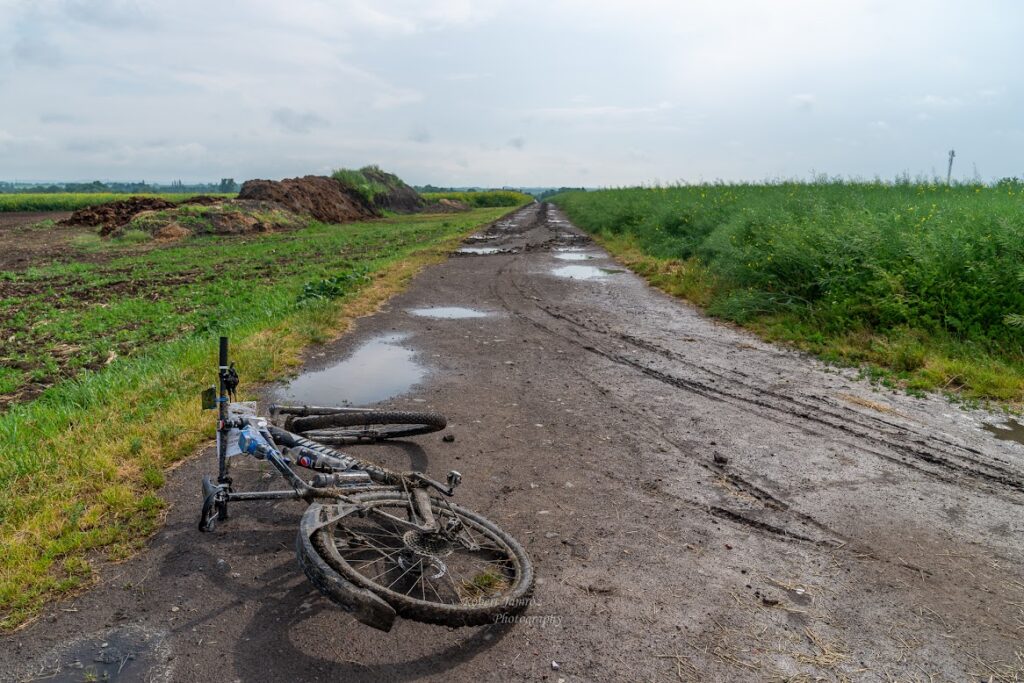 roweromaniak na trasie